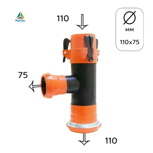 Тройник водопроводный с замковым соединением, диаметры переходов в ассортименте Тройник водопроводный с замковым соединением, диаметры переходов в ассортименте