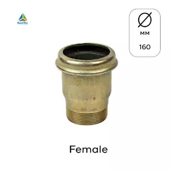 Коннектор металлический 160 мм с резьбой 6" female - мама