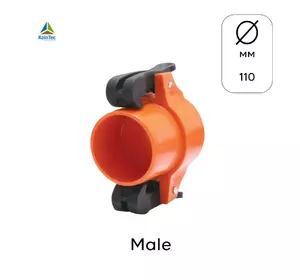 Заглушка 110 мм водопроводная с замковым креплением "М" male - папа