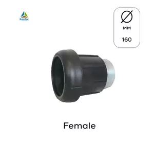 Коннектор пластиковый 160 мм с металлической резьбой 6" female-мама