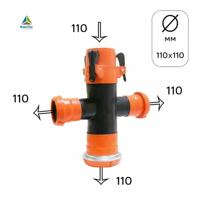 Крестовина 110х110 мм с водопроводня замковым креплением